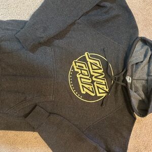 Santa Cruz Skateboards Men's Dark Gray Hoodie